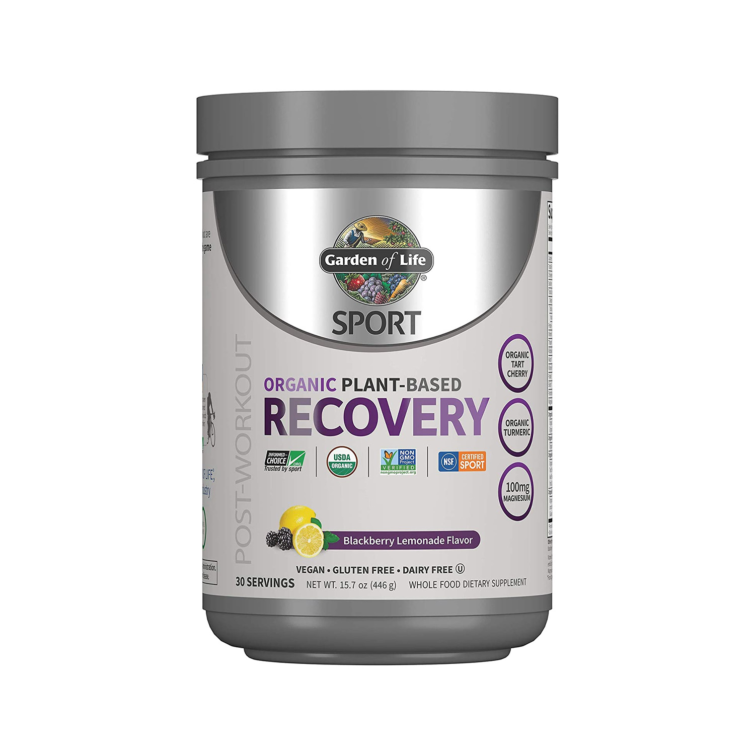 Garden Of Life Sport Organic Plant Based Recovery Blackberry Lemonade