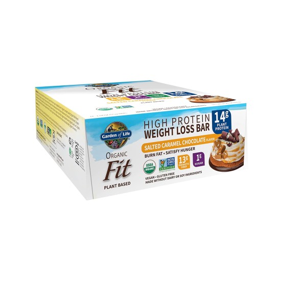 Garden Of Life Organic Fit Protein Bar Sea Salt Caramel 12 x 55g