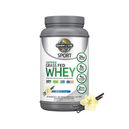 Garden Of Life Sport Certified Grass Fed Whey Protein Vanilla 652 gm