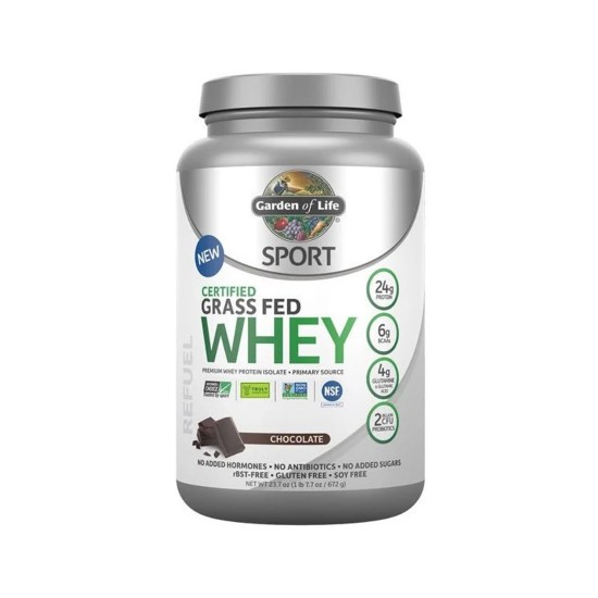 Garden Of Life Sport Certified Grass Fed Whey Protein Chocolate 672 gm