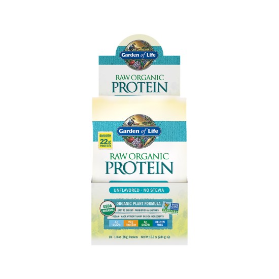 Garden Of Life Raw Unflavored Organic Protein Powder Tray 10 pcs