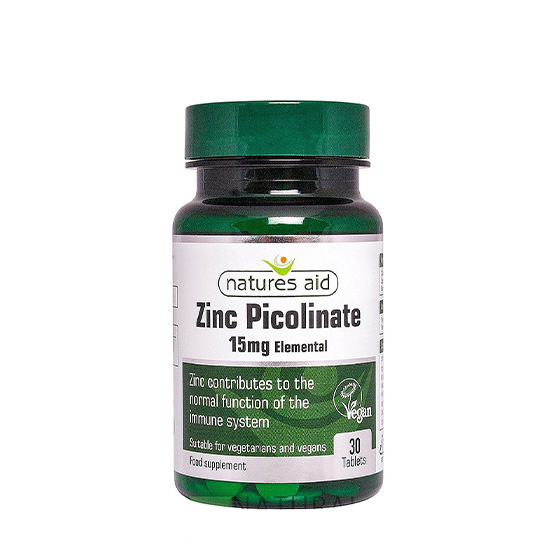 Natures Aid Zinc Picolinate 15Mg 30 Tablets in Dubai, UAE