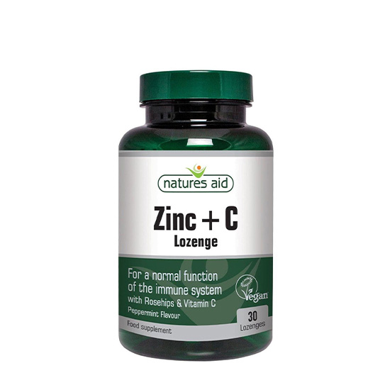 Natures Aid Vegan Zinc Lozenges Peppermint 30 Tablets in Dubai, UAE