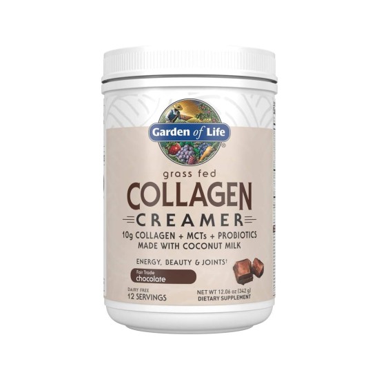 Garden Of Life Grass Fed Collagen Powder Creamer Chocolate 342 gm