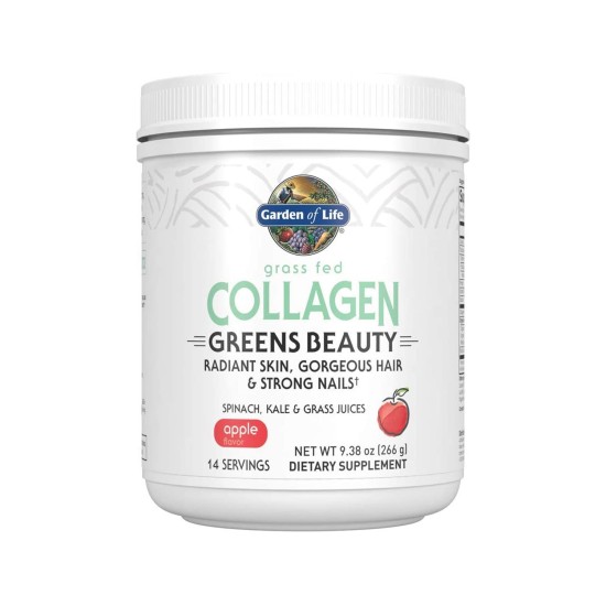 Garden Of Life Grass Fed Collagen Powder Greens Beauty Apple 266 gm