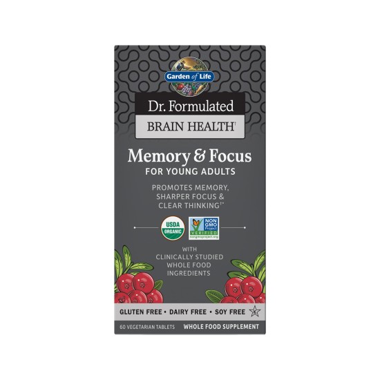 Garden Of Life Dr Formulated Brain Health Memory Focus Young Adults 60 Tablets