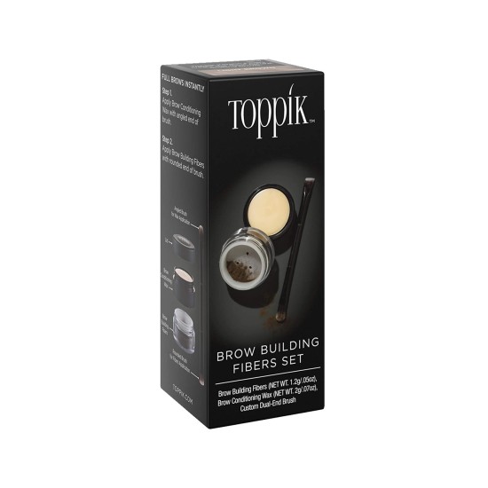 Toppik Brow Building Fibers Kit Light Brown