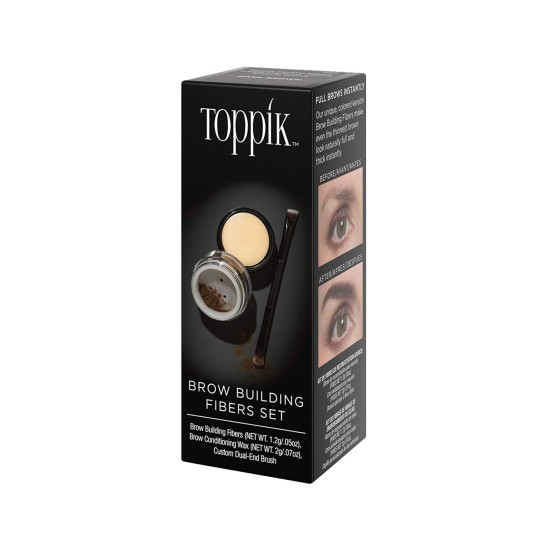 Toppik Brow Building Fibers Kit Dark Brown