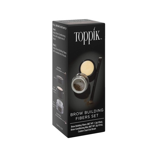 Toppik Brow Building Fibers Kit Medium Brown