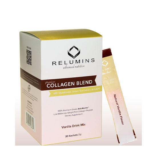 Relumins Premium Collagen Blend Vanilla Flavor Sachets 20s in Dubai, UAE