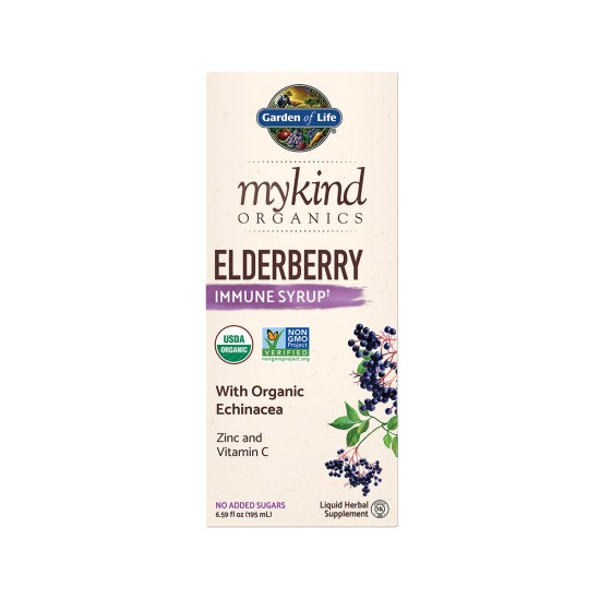 Garden Of Life Mykind Organic Herbal Elderberry Immune Syrup 195 ml