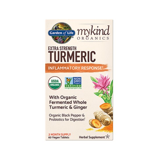 Garden Of Life Mykind Organics Herbal Extra Strength Turmeric 60 Vegan Tablets