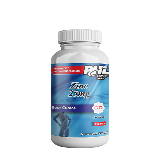 PHL Zinc 25mg 60 Capsules in Dubai, UAE