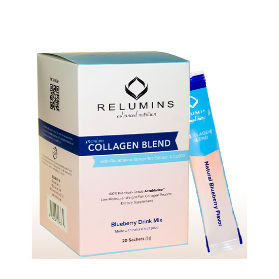 Relumins Premium Collagen Blend Blueberry Flavor Sachets 20s in Dubai, UAE