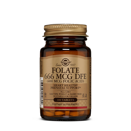 Solgar Folate 666 Mcg Dfe (400mcg Folic Acid) 100 Tablets in Dubai, UAE