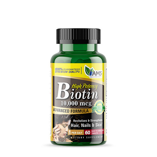 AMS Biotin 10000mcg 60 Tablets in Dubai, UAE