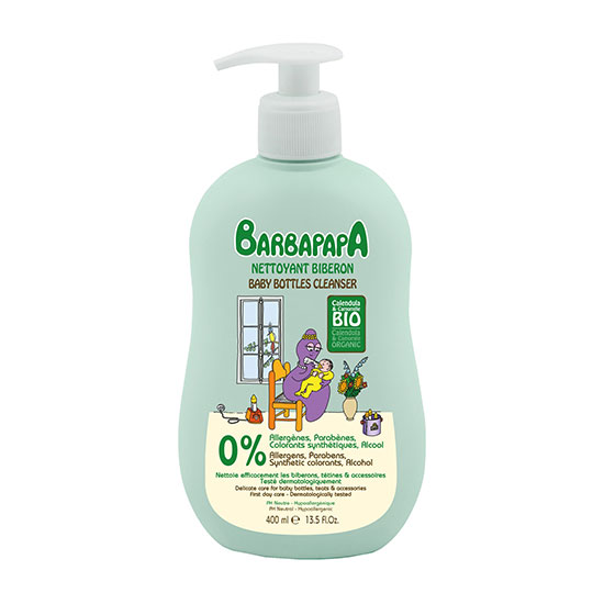 Barbapapa Organic Baby Bottles Cleanser 400ml in Dubai, UAE