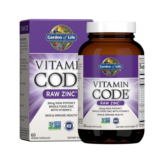 Garden Of Life Vitamin Code Raw Zinc 30mg 60 Veg Capsules