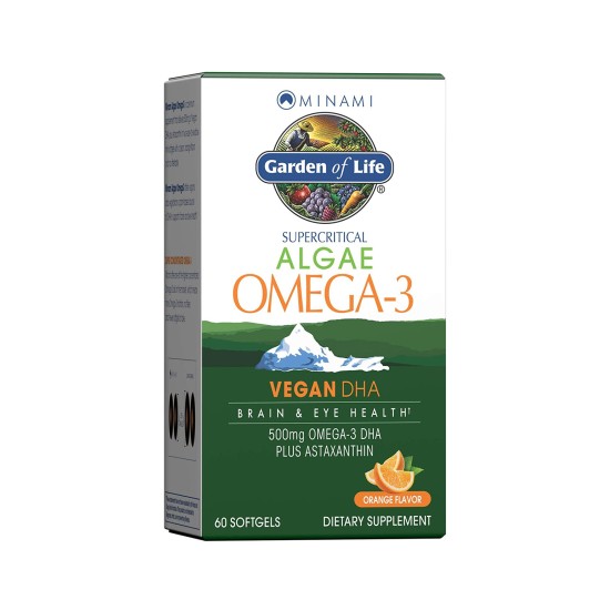 Garden Of Life Minami Algae Omega 3 Vegan DHA Brain & Eye Support 60 Softgel