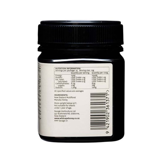 Buy WildCape Manuka Honey Mgo 115 Multifloral 250g | Aesthetic Today UAE