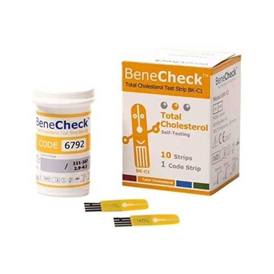 Benecheck Plus Total Cholesterol Test Strip 10/Box BK-C1