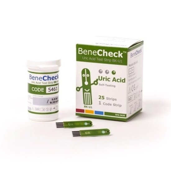 Benecheck Plus Uric Acid Test Strip 25/Box BK-U1