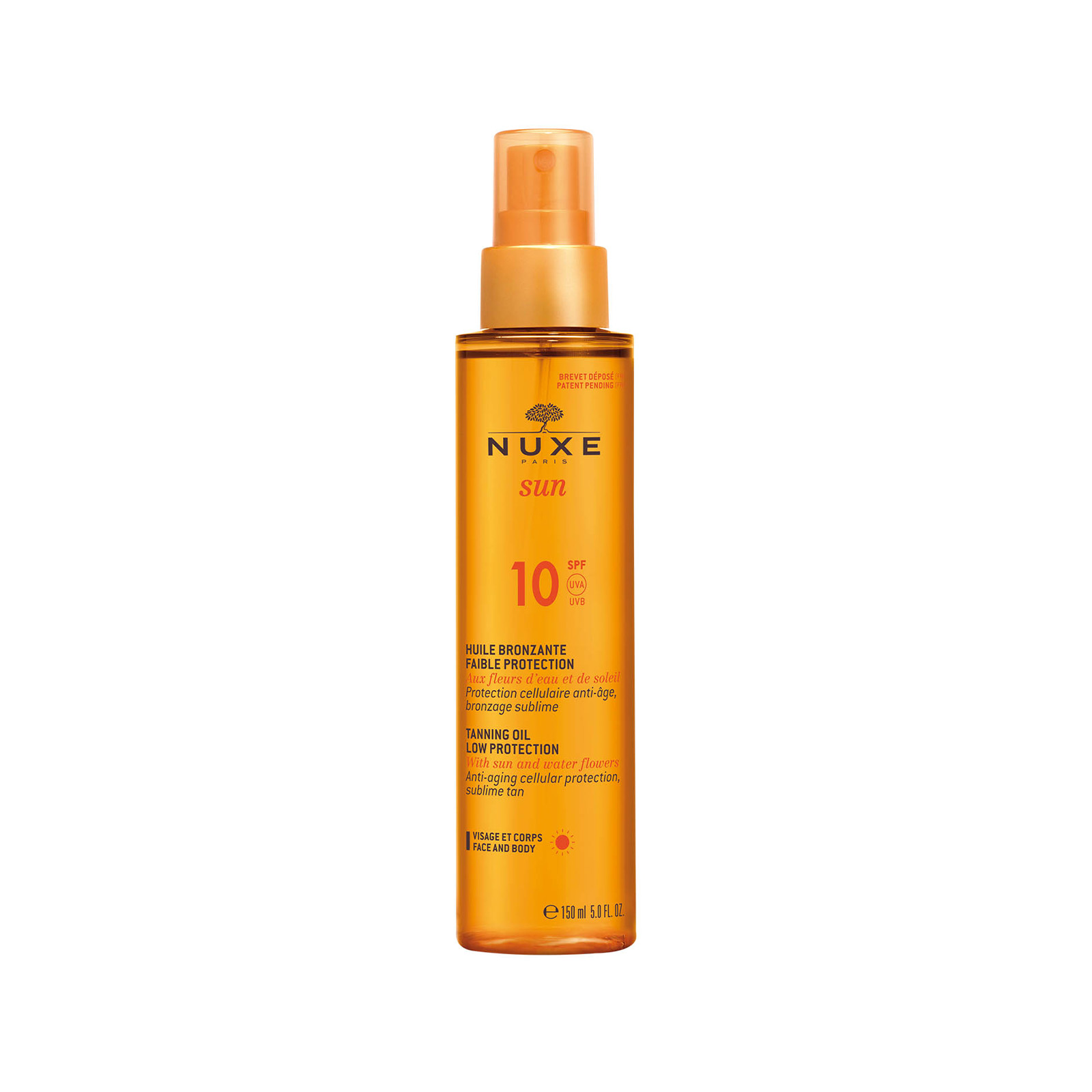 Nuxe Sun Tanning Oil Spf10 Face and Body 150ml in Dubai, UAE