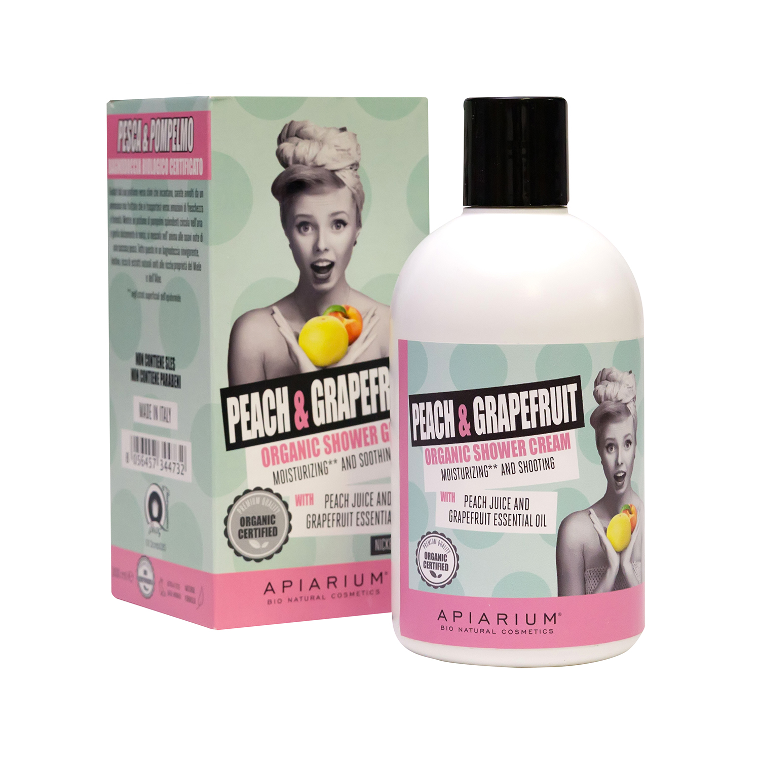 Apiarium Organic Peach & Grapefruit Showergel 300ml in Dubai, UAE