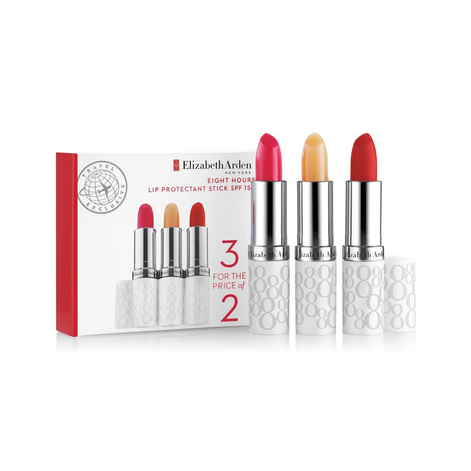 Elizabeth Arden Eight Hour Lip Protectant Spf15 Stick 3pcs in Dubai, UAE