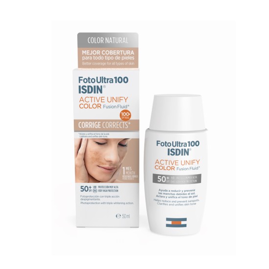 Isdin Foto Ultra 100 Active Sunscreen Unify Fusion Fluid Color 50ml in Dubai, UAE