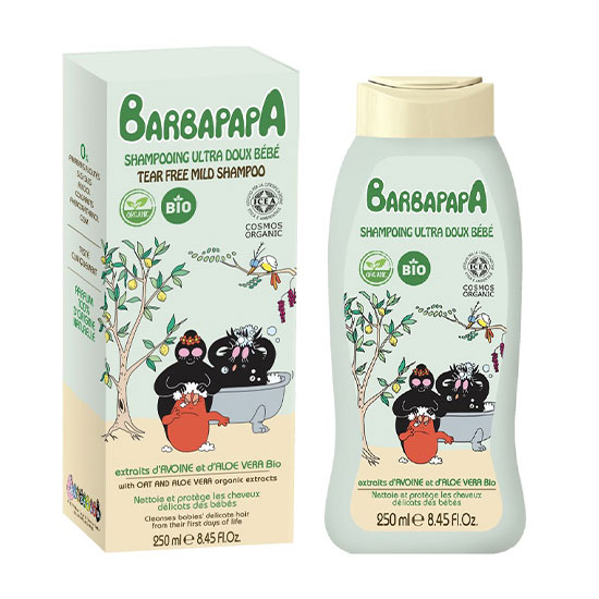 Barbapapa Organic Baby Shampoo Tear Free Mild 250ml in Dubai, UAE