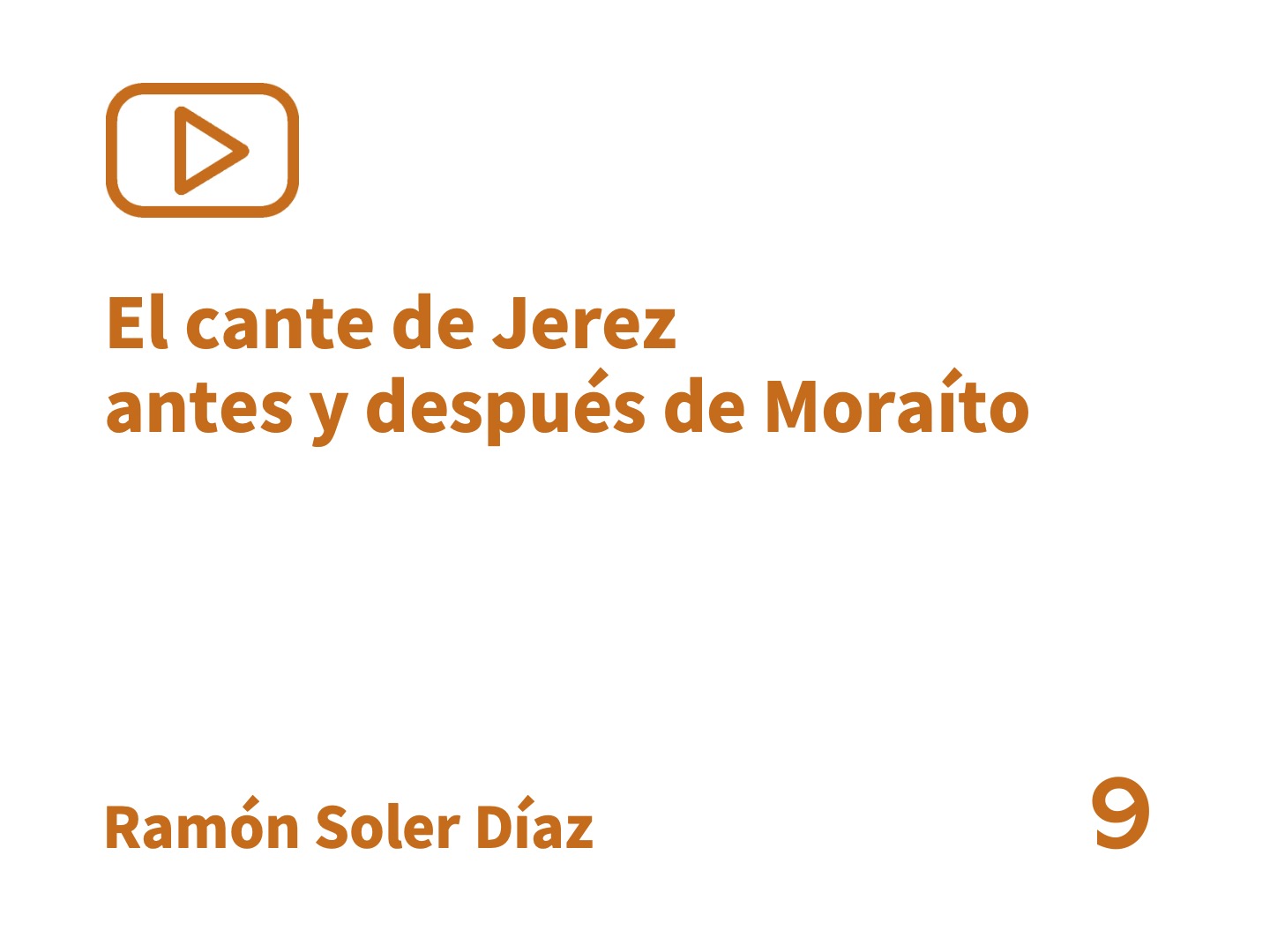 El cante de Jerez antes y después de Moraíto