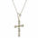 Vintage Estate 14K White Gold Diamond 0.75CTW Cross Pendant 18" Chain Necklace