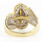 Ladies Estate 10K Yellow Gold Diamond Cluster Bypass Cocktail Ring - 1.25CTW