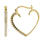 Charming Modern 10K Yellow Gold Heart Diamond Earrings - 25MM - 0.45CTW 