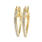 Charming Modern 10K Yellow Gold Heart Diamond Earrings - 25MM - 0.45CTW 