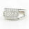 Retro Vintage 14K White Gold Ladies Round Diamond Cluster RIng - 0.75CT