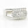 Retro Vintage 14K White Gold Ladies Round Diamond Cluster RIng - 0.75CT