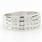 Classic Men's 14K White Gold Brilliant Diamond 0.75CTW Wedding Anniversary Ring Band