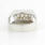 Retro Vintage 14K White Gold Ladies Round Diamond Cluster RIng - 0.75CT