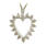 Modern Estate 14K White Gold Diamond 0.23CTW Open Heart 20MM Pendant 