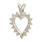 Modern Estate 14K White Gold Diamond 0.23CTW Open Heart 20MM Pendant 