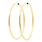 Estate Classic Ladies 14K Yellow Gold Hollow Hoop 47MM Earrings