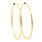 Estate Classic Ladies 14K Yellow Gold Hollow Hoop 47MM Earrings