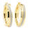 Estate 14K Yellow White Gold High Polished Sand Blast Hollow Hoop Earrings