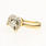 Estate Vintage 14K Yellow Gold Diamond 0.25CTW Heart Anniversary Ring Set 