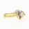 Estate Vintage 14K Yellow Gold Diamond 0.25CTW Heart Anniversary Ring Set 