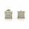 Classic Estate 14k White Gold Princess Cut Diamond 0.50CTW Studs Screw Back Earrings