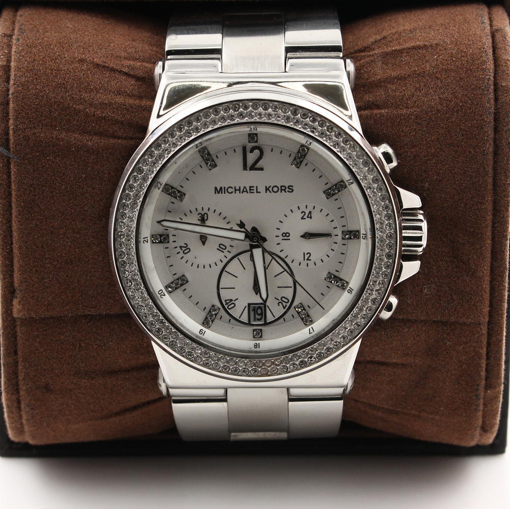 michael kors men's crystal watch