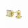 Classic Estate 10K Yellow Gold Beautiful Diamond Ruby Single Stud Earring